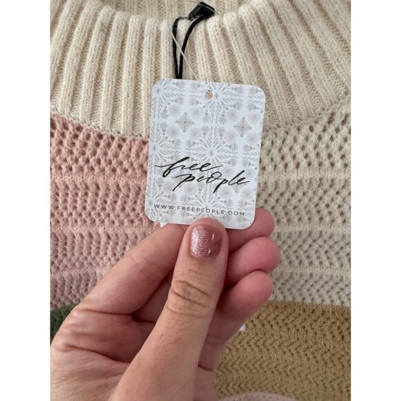 NWT GREYLIN Gwen Patchwork Knit Mock Neck Colorblock Fall Sweater Medium - Picture 5 of 7